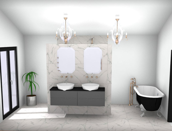 Projet de salle de bains en 3D